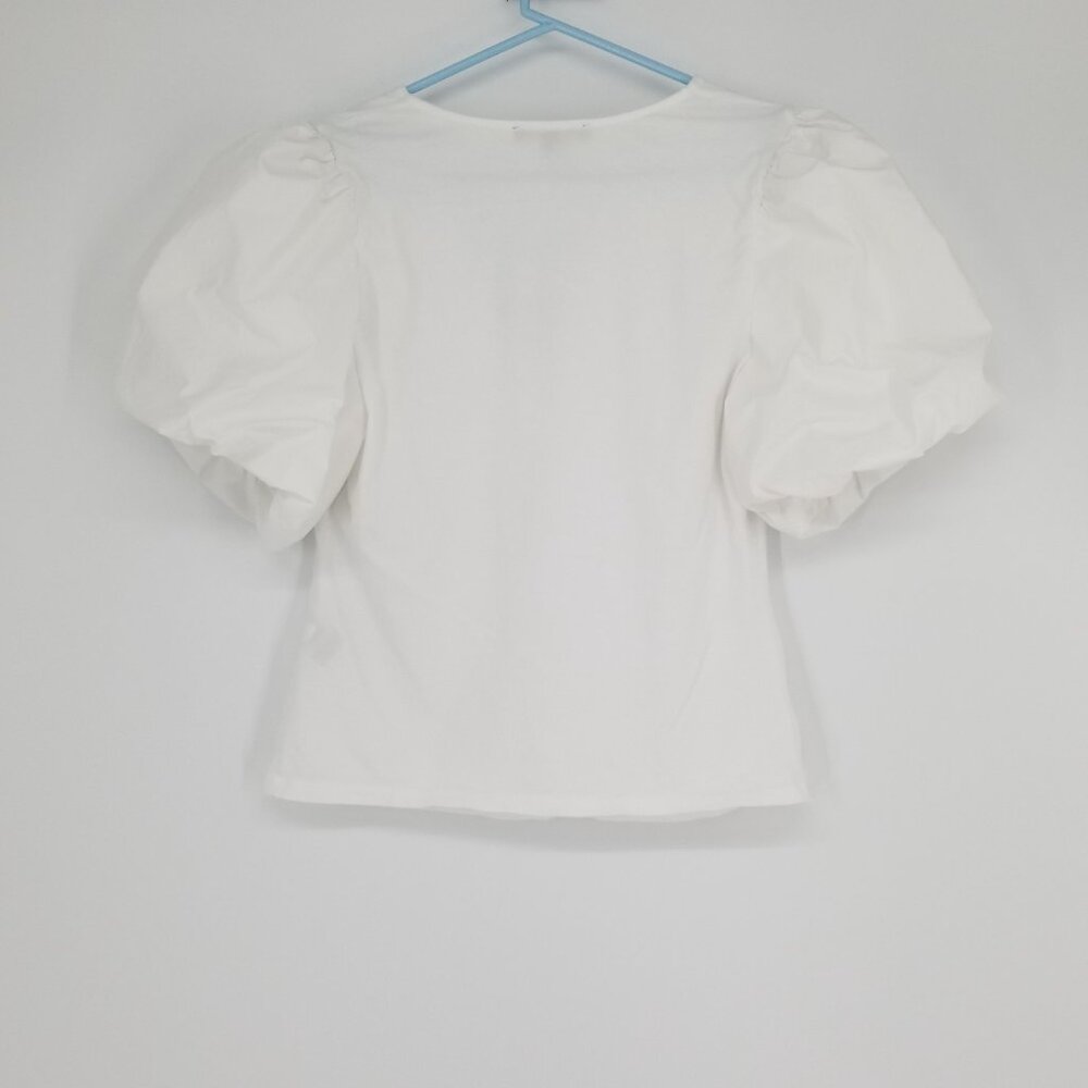 Inc Statement Puffed Sleeve Top L - Cotton/Jersey -Coquette, Cottage, etc. - Picture 2 of 5
